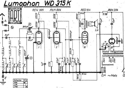 WD315K; Lumophon, Bruckner & (ID = 1571127) Radio