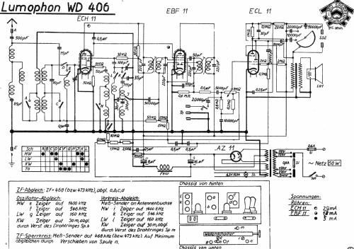 WD406; Lumophon, Bruckner & (ID = 1108532) Radio