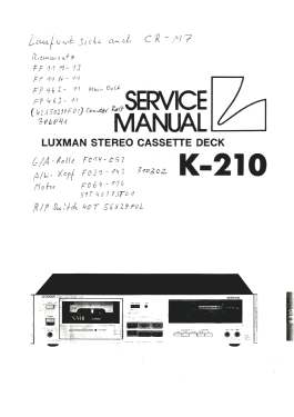K-210; Luxman, Lux Corp.; (ID = 2995048) Ton-Bild