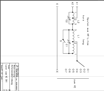 Antennenschalter mit Sperrkreis für VE301 273; Luxor Marke, Max (ID = 288015) mod-past25