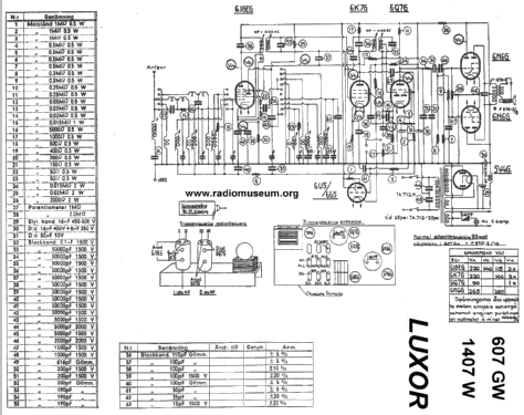 607GW; Luxor Radio AB; (ID = 25138) Radio