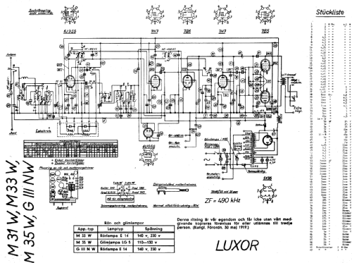 G III NW; Luxor Radio AB; (ID = 18552) Radio