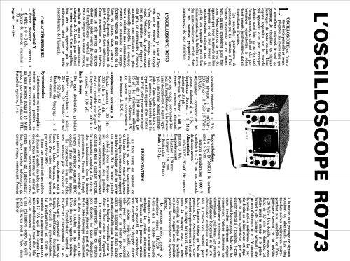Oscilloscope RO773; Magenta Electronic; (ID = 985547) Equipment