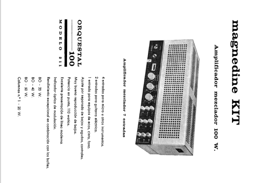 Magnedine Orquestal-100 Ch= 211; Magestico Magnedine, (ID = 1379066) Ampl/Mixer