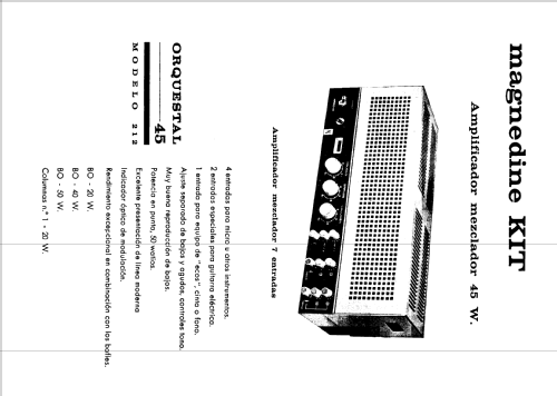 Magnedine Orquestal 45 Ch= 212; Magestico Magnedine, (ID = 1379075) Ampl/Mixer