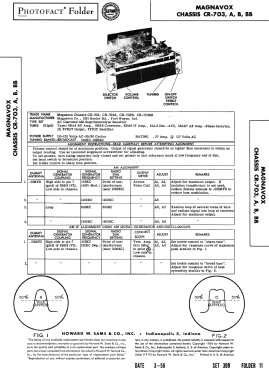 Chassis CR-703; Magnavox Co., (ID = 2764329) Radio