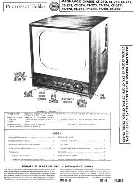 Chassis CT-272; Magnavox Co., (ID = 2964365) Televisión