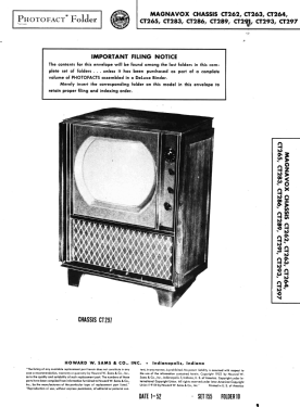 CT289; Magnavox Co., (ID = 3007722) Television