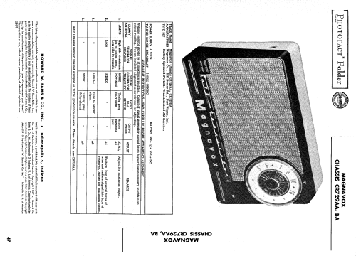 AM-2 Ch= CR729AA, CR729BA and CR729CA; Magnavox Co., (ID = 514662) Radio