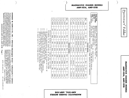 AMP-101B ; Magnavox Co., (ID = 1381906) Verst/Mix