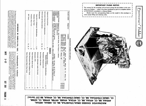 Ch= CMUE493AA 117 Series; Magnavox Co., (ID = 1757495) Television