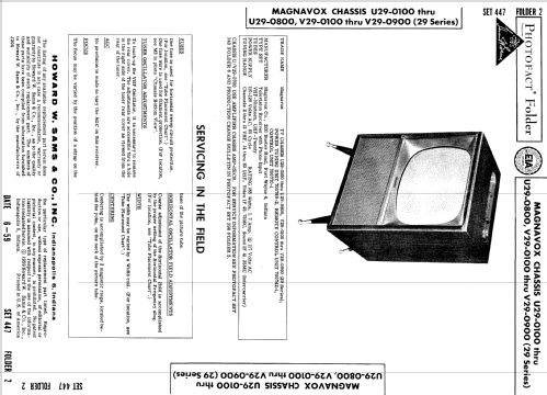 Ch= V29-0100 thru U29-0900; Magnavox Co., (ID = 893661) Fernseh-E