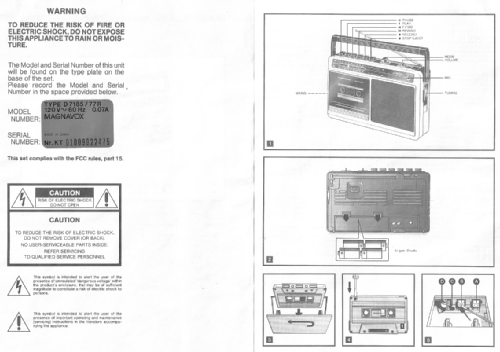 Radio Cassette Recorder D7185/77R; Magnavox Co., (ID = 1511119) Radio