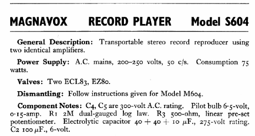 S604; Magnavox Great (ID = 726704) R-Player