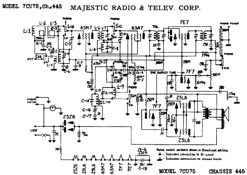 7CU75 Ch= 445; Majestic Radio & (ID = 746768) Radio