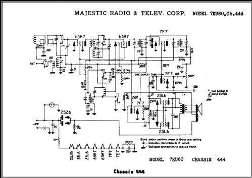 7KU60 Ch= 444; Majestic Radio & (ID = 468106) Radio