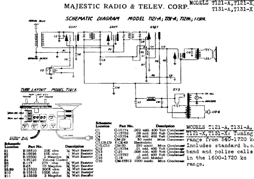 T131-A ; Majestic Radio & (ID = 742479) Radio