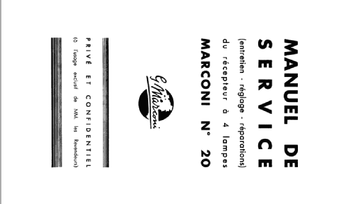 20 Ch= 336; Marconi marque, Cie. (ID = 2171277) Radio