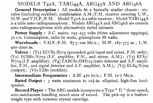 ARG45A; Marconi Co. (ID = 555331) Radio
