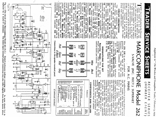 Marconiphone 262; Marconi Co. (ID = 778162) Radio