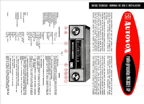 Autovox MA-363-E /AP; Marconi Española S.A (ID = 2229955) Car Radio