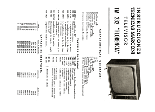 Florencia TM-232; Marconi Española S.A (ID = 2235032) Television