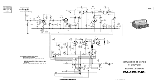 RA-129-FM; Marconi Española S.A (ID = 2223841) Car Radio