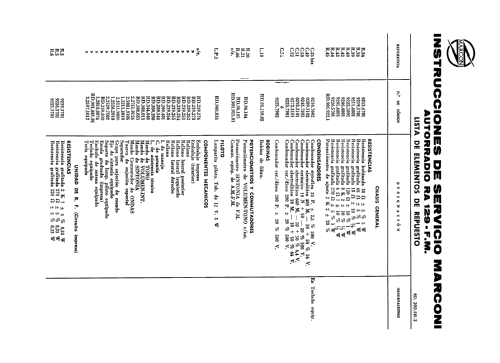 RA-129-FM; Marconi Española S.A (ID = 2227278) Car Radio