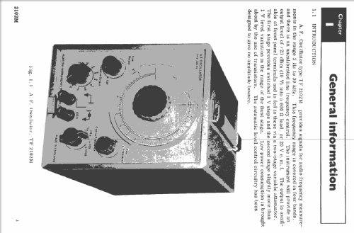 A.F. Oscillator TF 2102M ; Marconi Instruments, (ID = 2528450) Equipment