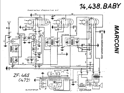 Baby 14 Ch= 438; Marconi marque, Cie. (ID = 24675) Radio