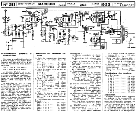 Marconi 4 253; Marconi marque, Cie. (ID = 217021) Radio