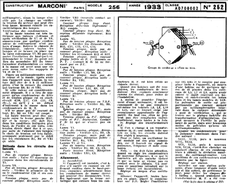 Marconi 7 256; Marconi marque, Cie. (ID = 217025) Radio