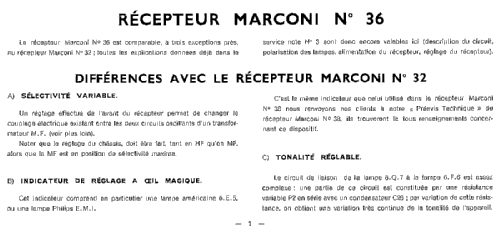 36 Ch= 737; Marconi marque, Cie. (ID = 961976) Radio