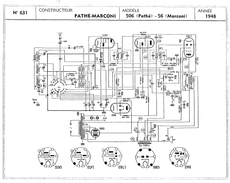 56B Ch= 546K; Marconi marque, Cie. (ID = 97423) Radio