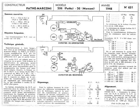 56B Ch= 546K; Marconi marque, Cie. (ID = 97425) Radio