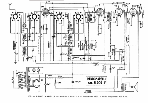 Alcor II Ch= 44A; Marelli Radiomarelli (ID = 36900) Radio