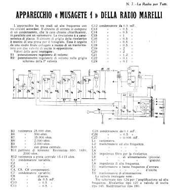 Musagete I ; Marelli Radiomarelli (ID = 2705318) Radio