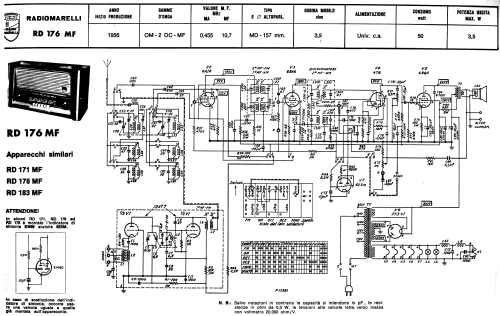 RD-176MF; Marelli Radiomarelli (ID = 1706187) Radio