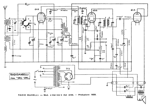 Ual Ual II Doppia Onda Tipo A 69; Marelli Radiomarelli (ID = 2604287) Radio