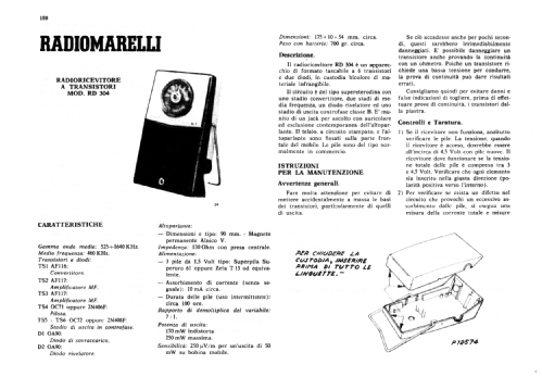 West DS 304 Ch= Radiomarelli RD 304; Marelli Radiomarelli (ID = 2490647) Radio