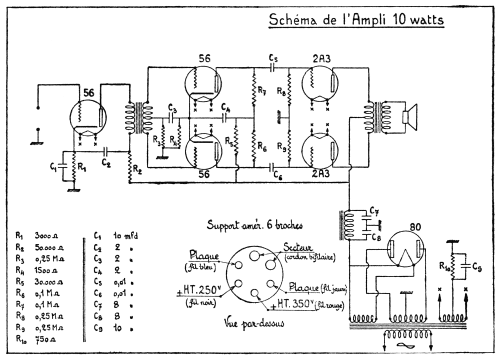 Amplificateur 10W ; Martin, V.; Paris, (ID = 2066285) Enrég.-R