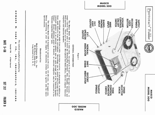 500 Tape recorder ; Masco Mark Simpson (ID = 2222964) R-Player