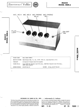 EMM-6; Masco Mark Simpson (ID = 3202780) Ampl/Mixer