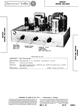 MA-10HF; Masco Mark Simpson (ID = 2786130) Ampl/Mixer