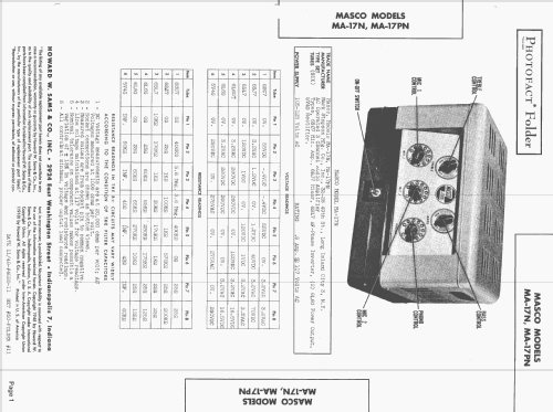 Amplifier MA-17N; Masco Mark Simpson (ID = 1429151) Ampl/Mixer