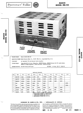 Masco MB-125; Masco Mark Simpson (ID = 3186597) Ampl/Mixer