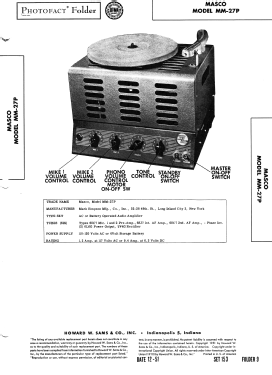 Masco MM-27P; Masco Mark Simpson (ID = 2993389) Ampl/Mixer