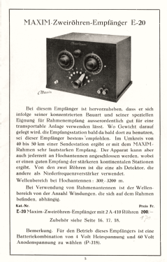 E20; Maxim; Aarau (ID = 2725012) Radio