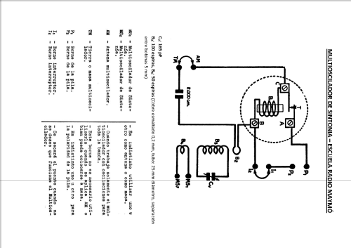 Multioscilador de sintonía - Spark-gap transmitter ; Maymo, Escuela Radio (ID = 2127527) Commercial Tr