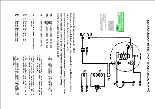 Multioscilador de sintonía - Spark-gap transmitter ; Maymo, Escuela Radio (ID = 2127727) Commercial Tr